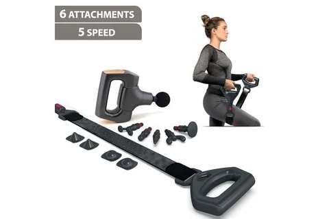 Масажер-пістолет FitRx VibraBand MP780 зі стрічкою і 6 насадками