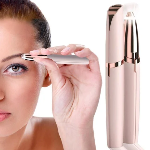 Жіночий тример-епілятор для брів і обличчя Flawless Brows на батарейці АА