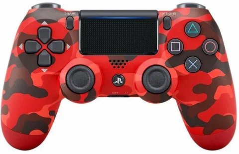 Геймпад бездротовий для PS4 V2 Bluetooth, червоний камуфляж