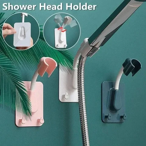 Поворотний самоклеючий тримач для душової лійки Shower Hook з двома гачками