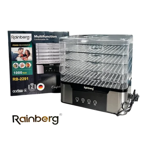 Сушарка для овочів і фруктів Rainberg RB-2291 1000 Вт, 5 піддонів